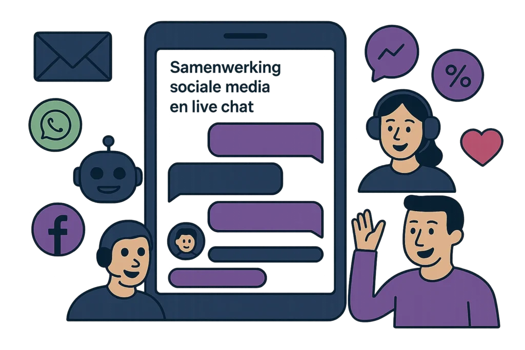 intergratie van live chat met sociale media