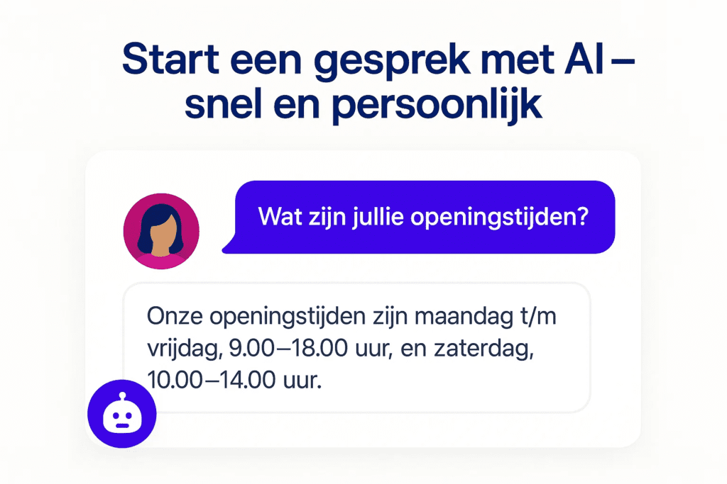 AI chatbot ondersteuning