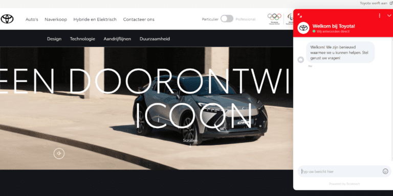 live chat Toyota Belgie