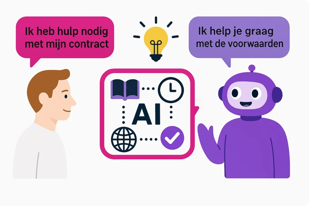 conversatie tussen mens en ai