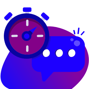 stopwatch en een chatbericht, die het belang van leadgeneratie met Live Chat benadrukken. Een snelle respons op binnenkomende chats helpt bedrijven om meer leads te genereren en conversies te verhogen